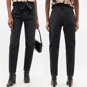 RE/DONE Originals 80s Fold Over Jean in Vintage Noir Size 24 NEW